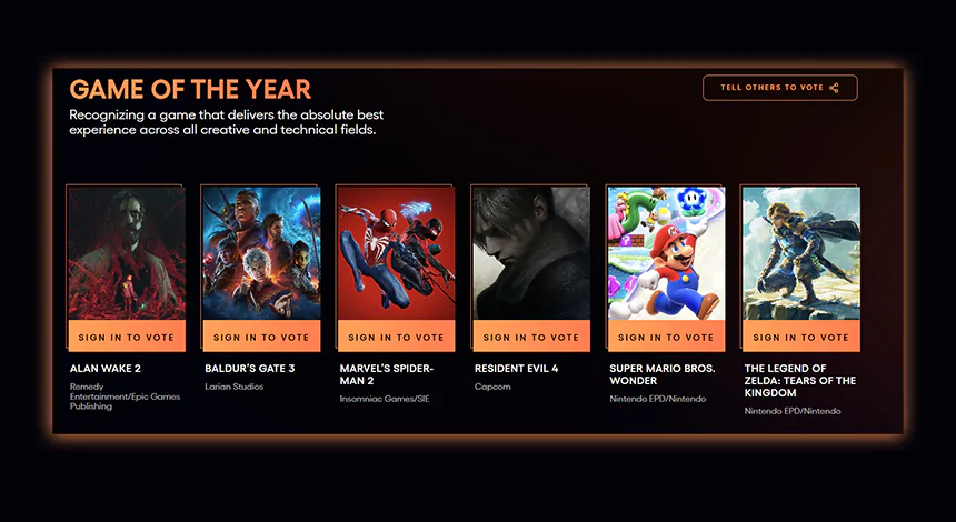 The Game Awards 2023’ün Adayları Belli Oldu! Yılın En İyi Oyunları Seçilecek